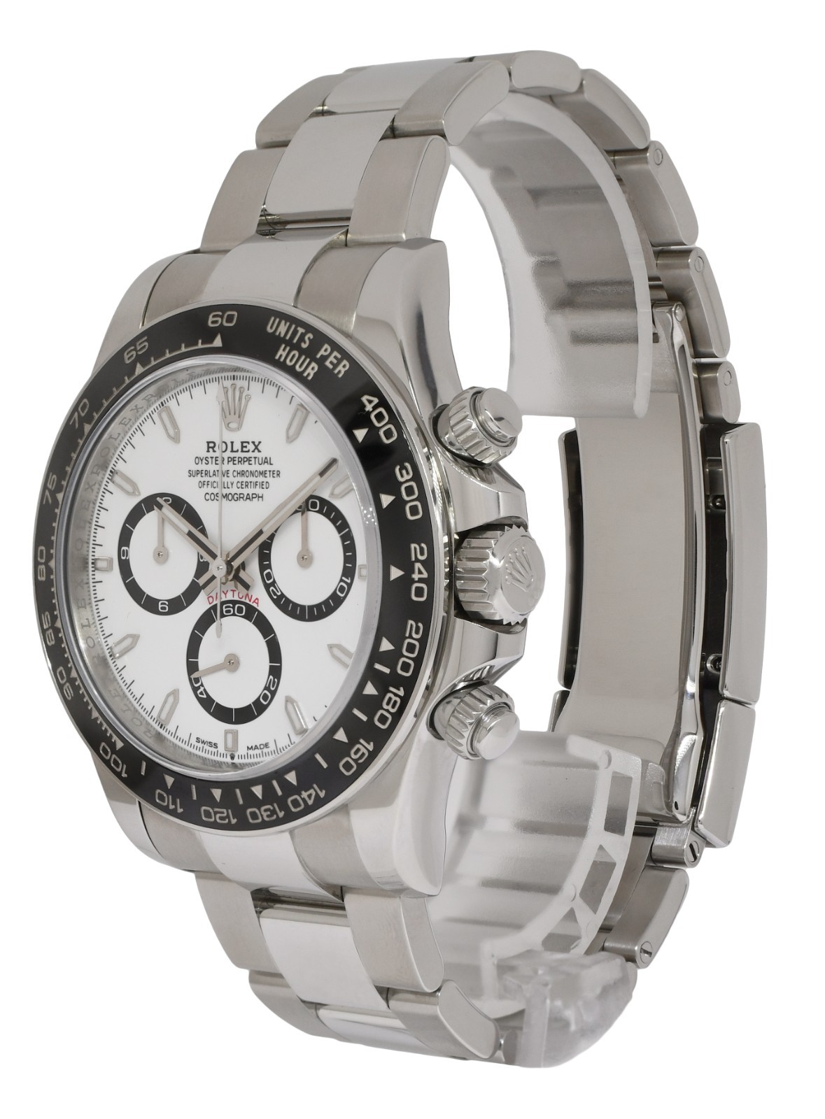 Rolex Daytona Steel & Ceramic Bezel White Dial 40mm Watch +Card '24 126500