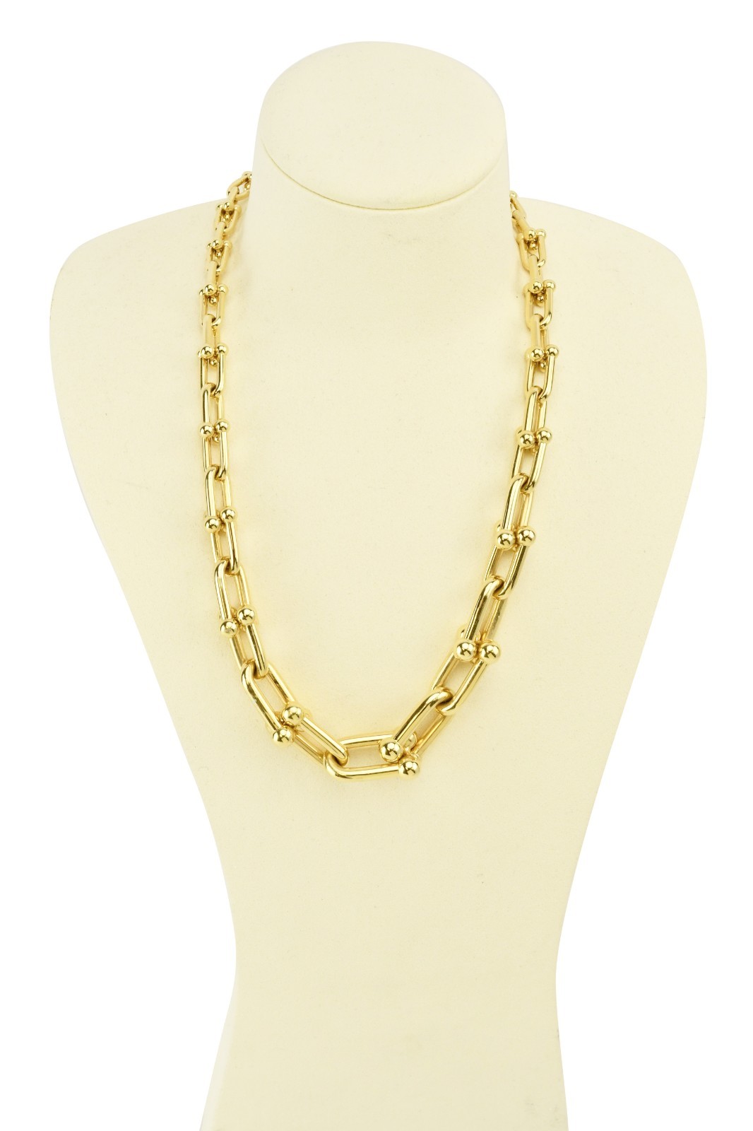Tiffany & Co. HardWear 18k Yellow Gold Graduated Link Necklace Box 60153063