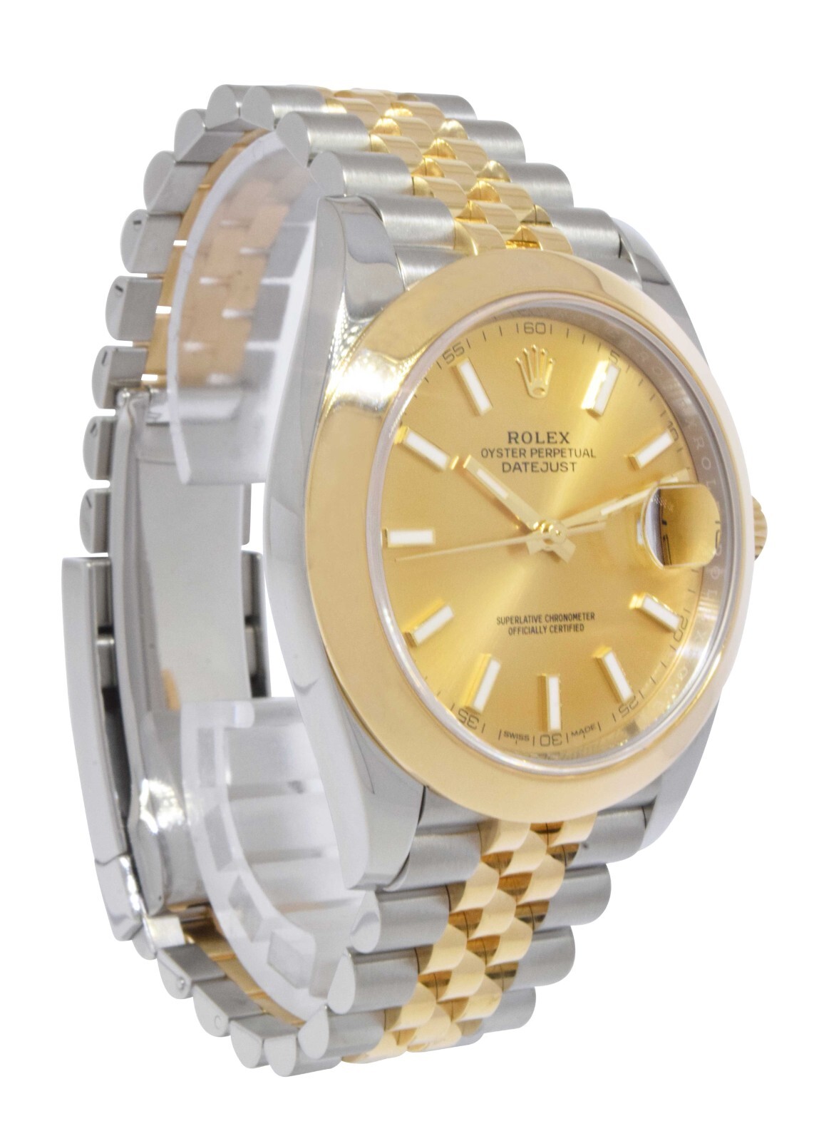 Rolex Datejust 41 18k Yellow Gold/Steel Champagne Dial Mens Watch 126303