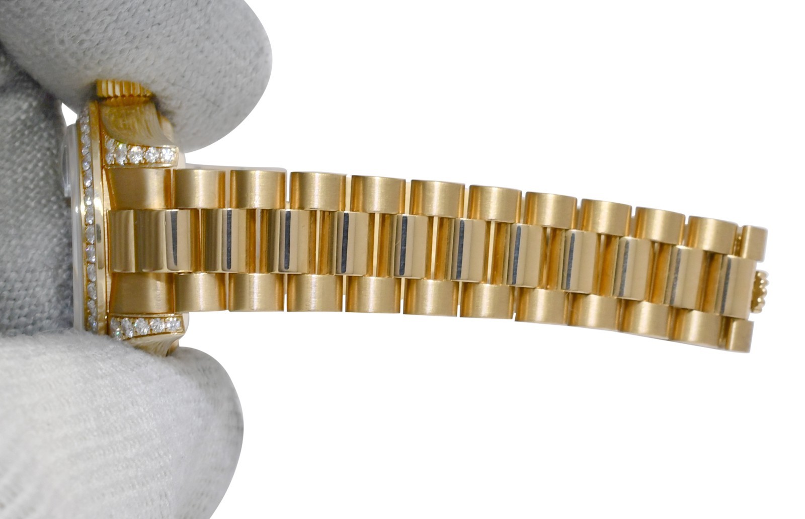 Rolex Datejust President 18k Yellow Gold Sundust Diamond 26mm Watch K 179158