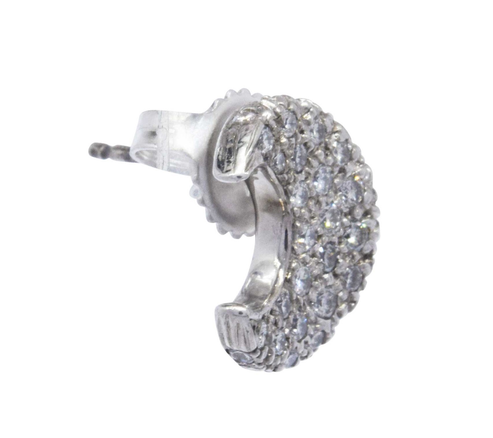 Ladies 14K White Gold Diamond Earrings