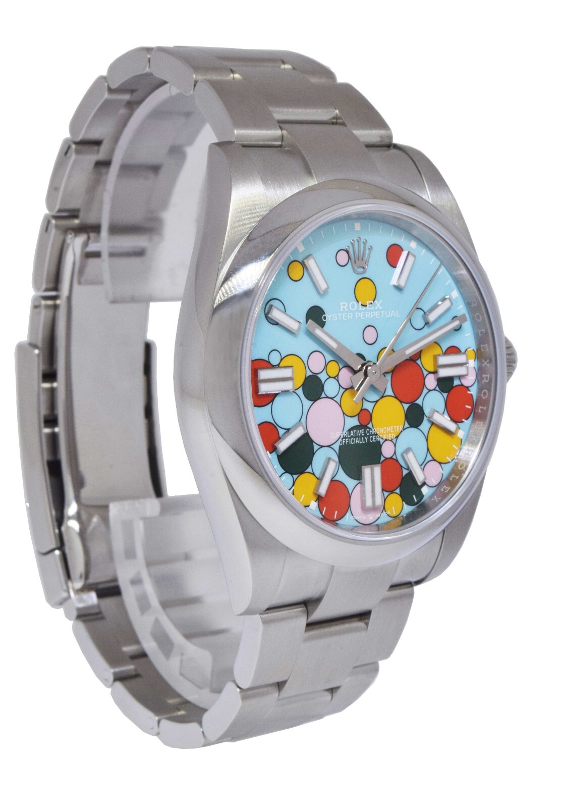 Rolex Oyster Perpetual 41 Steel Celebration Dial Mens Watch NEW B/P '23 124300