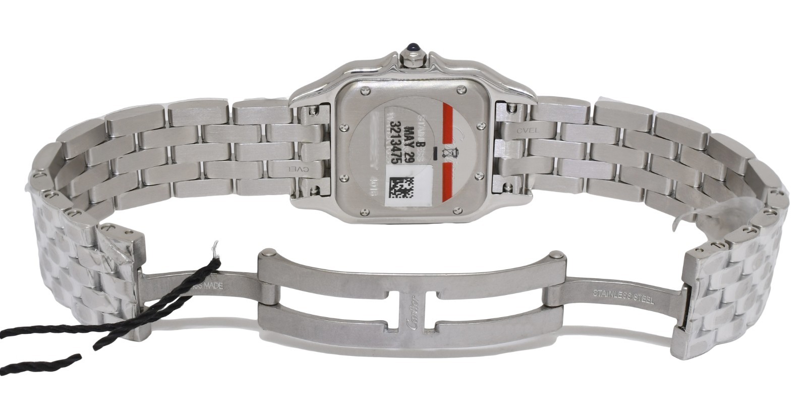 NEW Cartier Panthere Medium Steel & Diamond Ladies Quartz Watch W4PN0018 4016