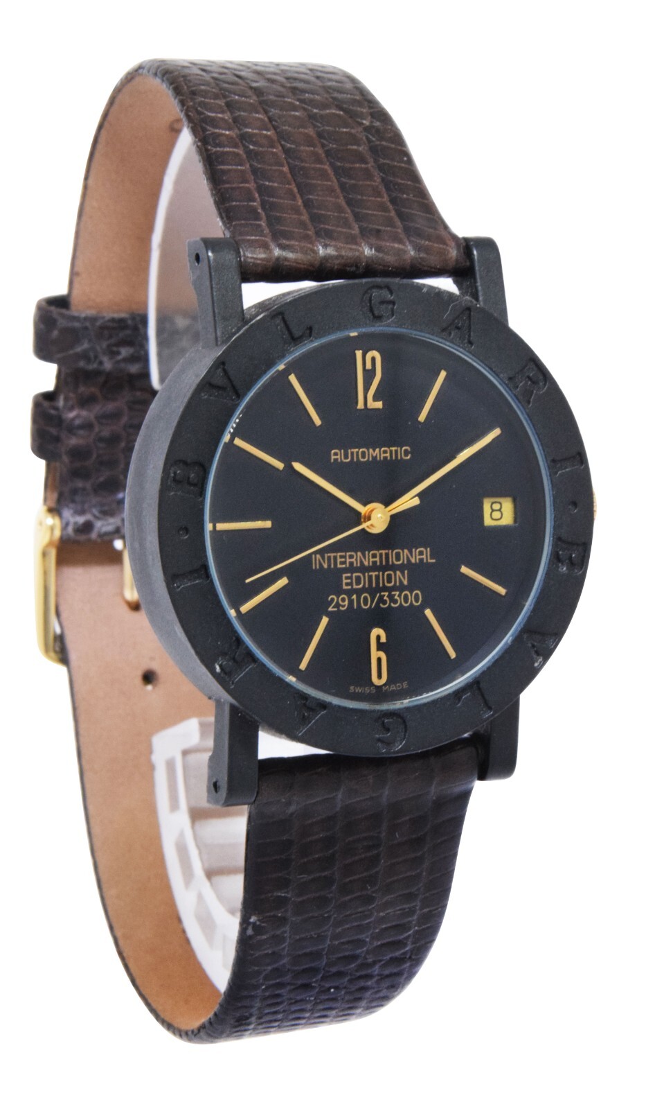 Bvlgari International Edition Black Carbon Gold 33mm Watch