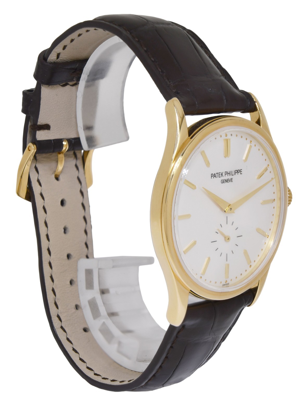 Patek Philippe 5196 Calatrava 18k Yellow Gold Mens 37mm Manual Watch 5196J