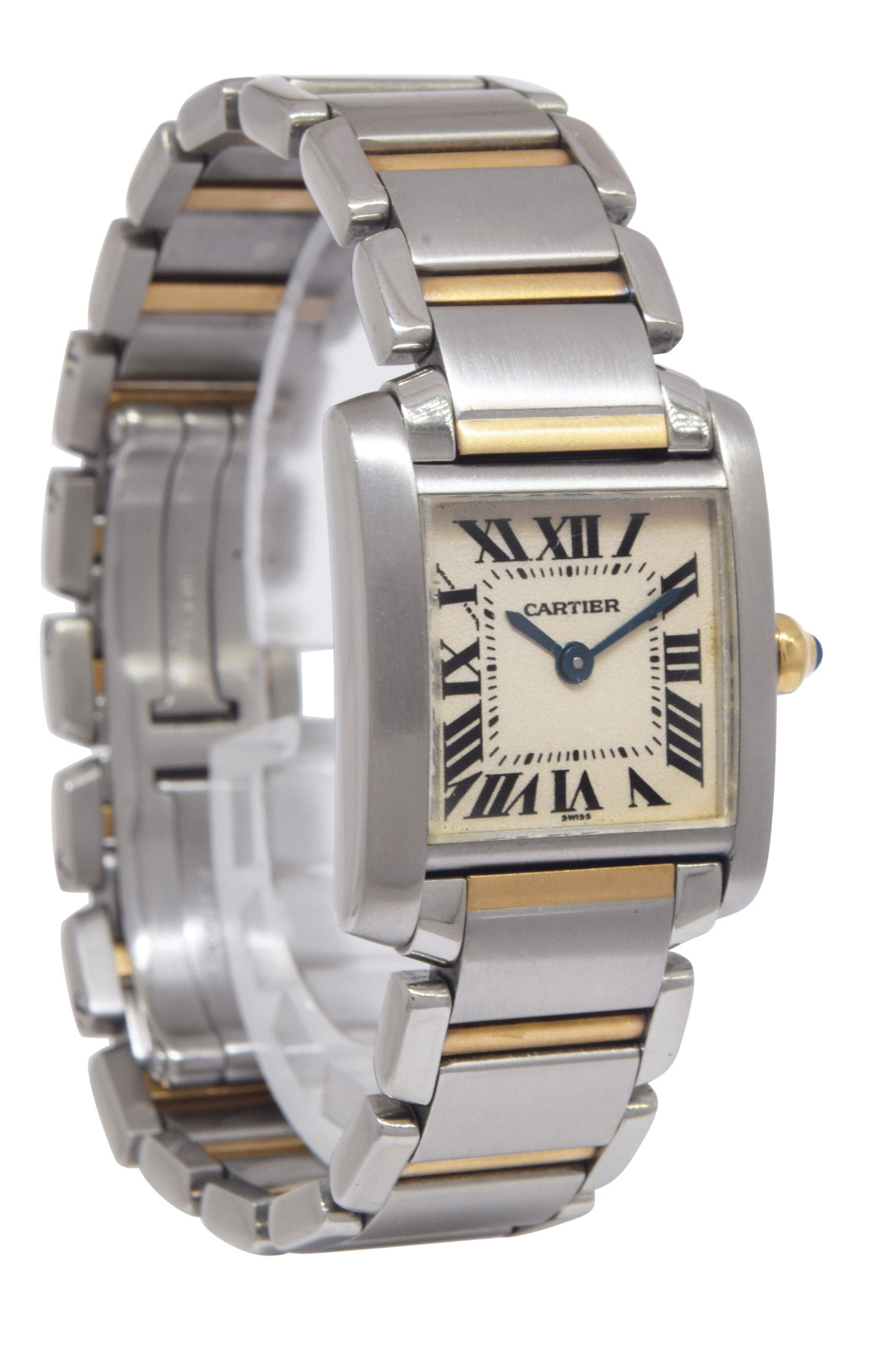 Cartier Tank Francaise Small 18k Yellow Gold/Steel Ladies Watch W51007Q4 2300