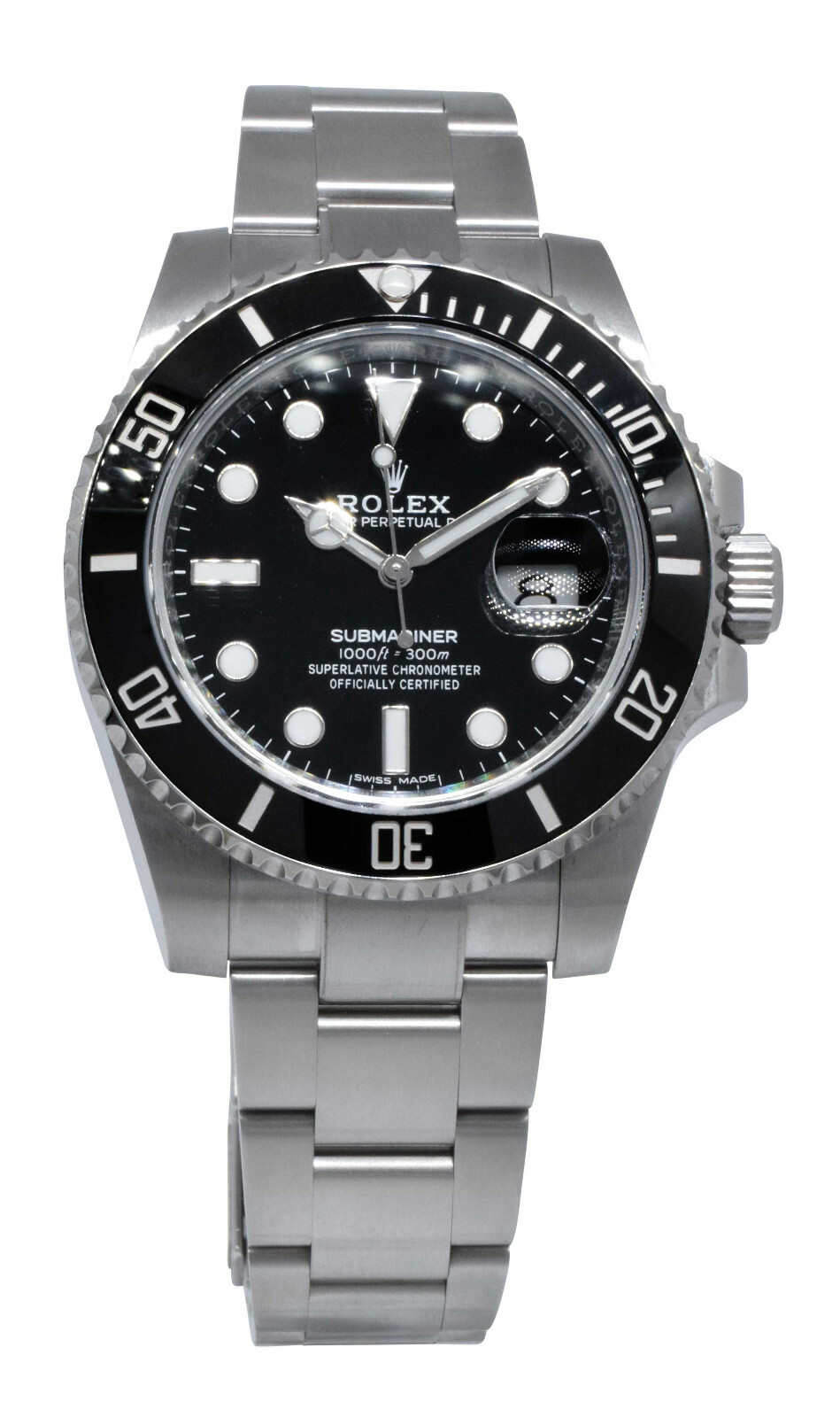 Rolex Submariner Date Steel Ceramic Mens 40mm Watch B/P NOS 2020 116610