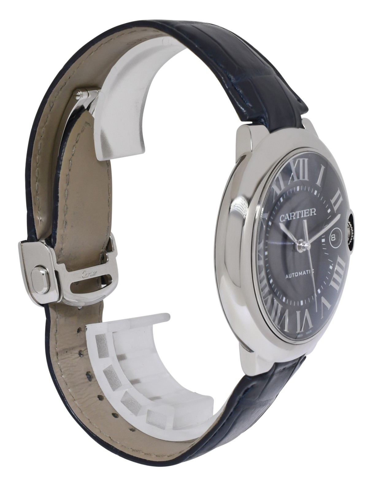 Cartier Ballon Bleu 42mm Steel Blue Dial Mens Automatic Watch WSBB0027 3765