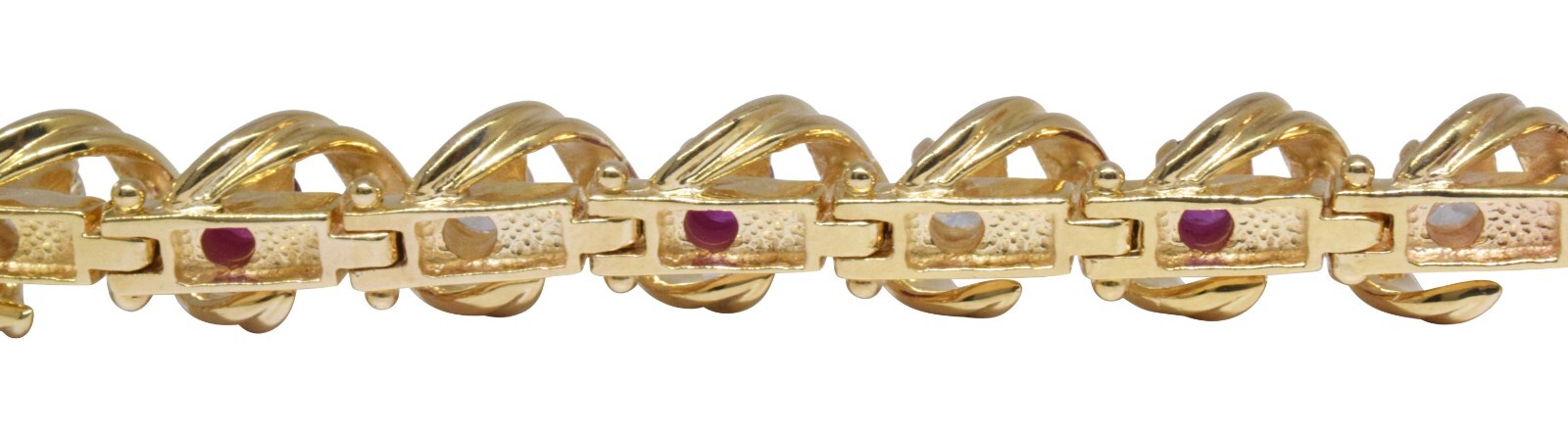 Tennis Bracelet 14k Yellow Gold with 2.20 CT Diamonds & 2.60 CT Rubies 7" Tennis Bracelet 14k Yellow Gold with 2.20 CT Diamonds & 2.60 CT Rubies 7"