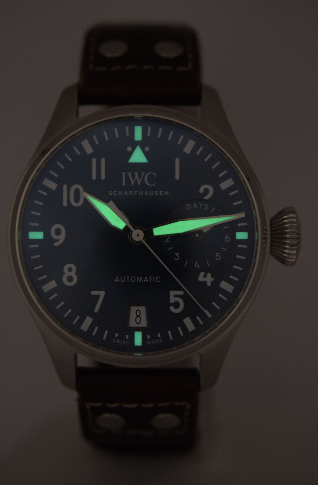 IWC Big Pilot Le Petit Prince 5009 Steel 7 Day Blue Dial 46mm Watch B/P IW500916