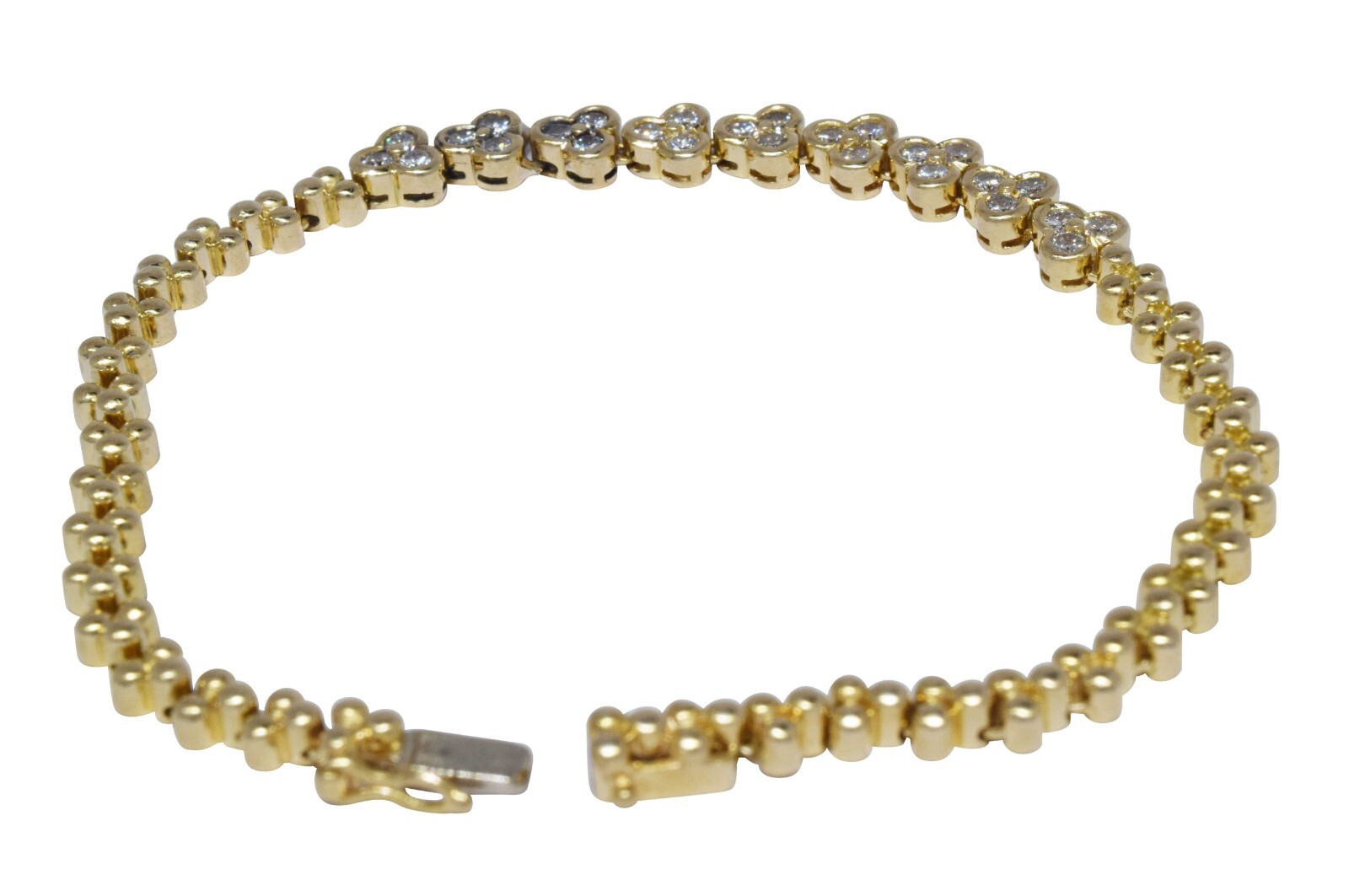 Ladies 18k Yellow Gold & 1.00 Carat Diamond Bracelet