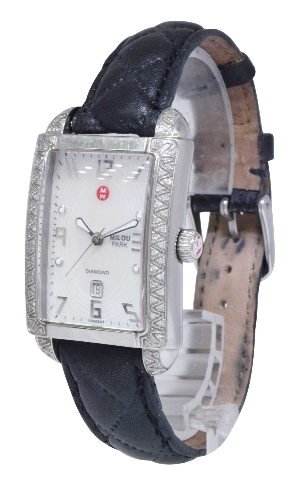 Michele Milou Park Diamond Steel MOP Ladies Quartz Watch MW15C01A2025