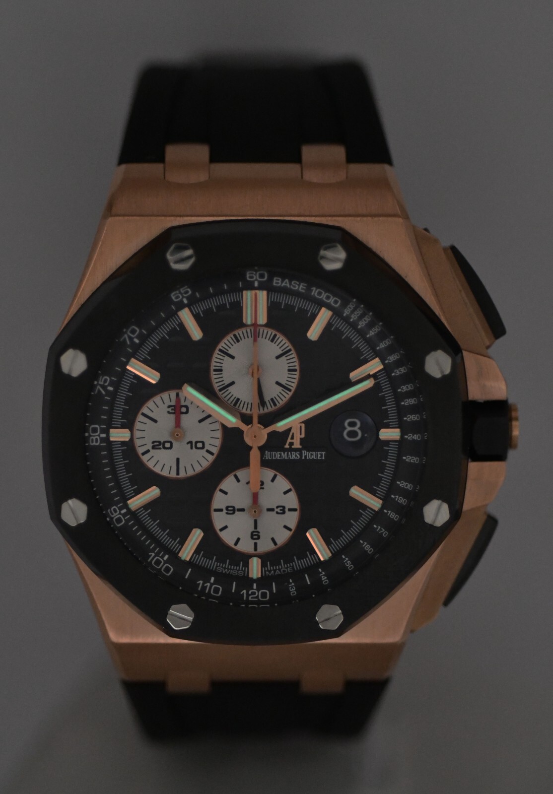 Audemars Piguet Royal Oak Offshore Chrono Rose Gold / Ceramic 44mm Watch 26401RO