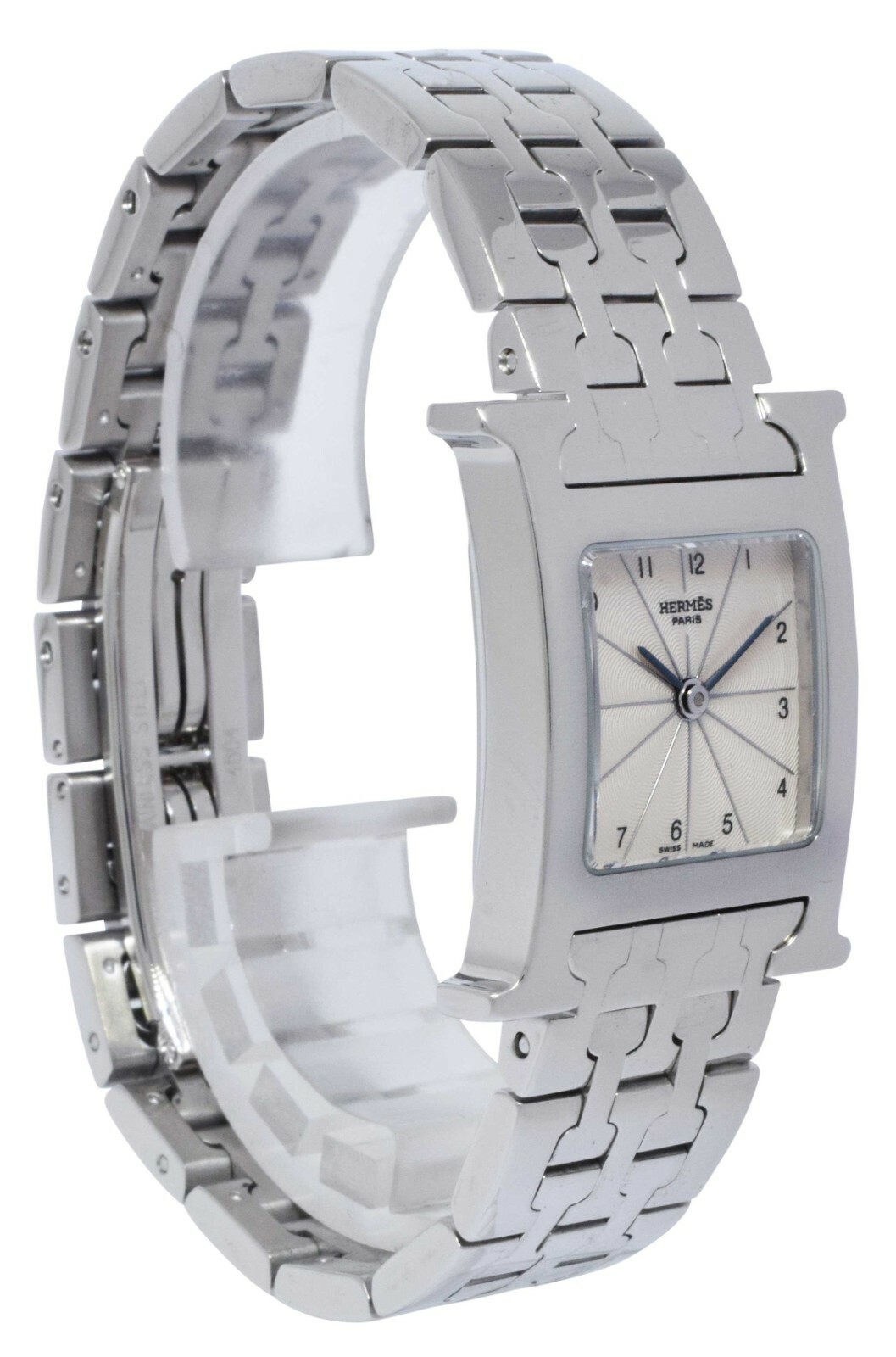 Hermes H Stainless Steel Silver Dial Ladies 21mm Quartz Watch HH1.210