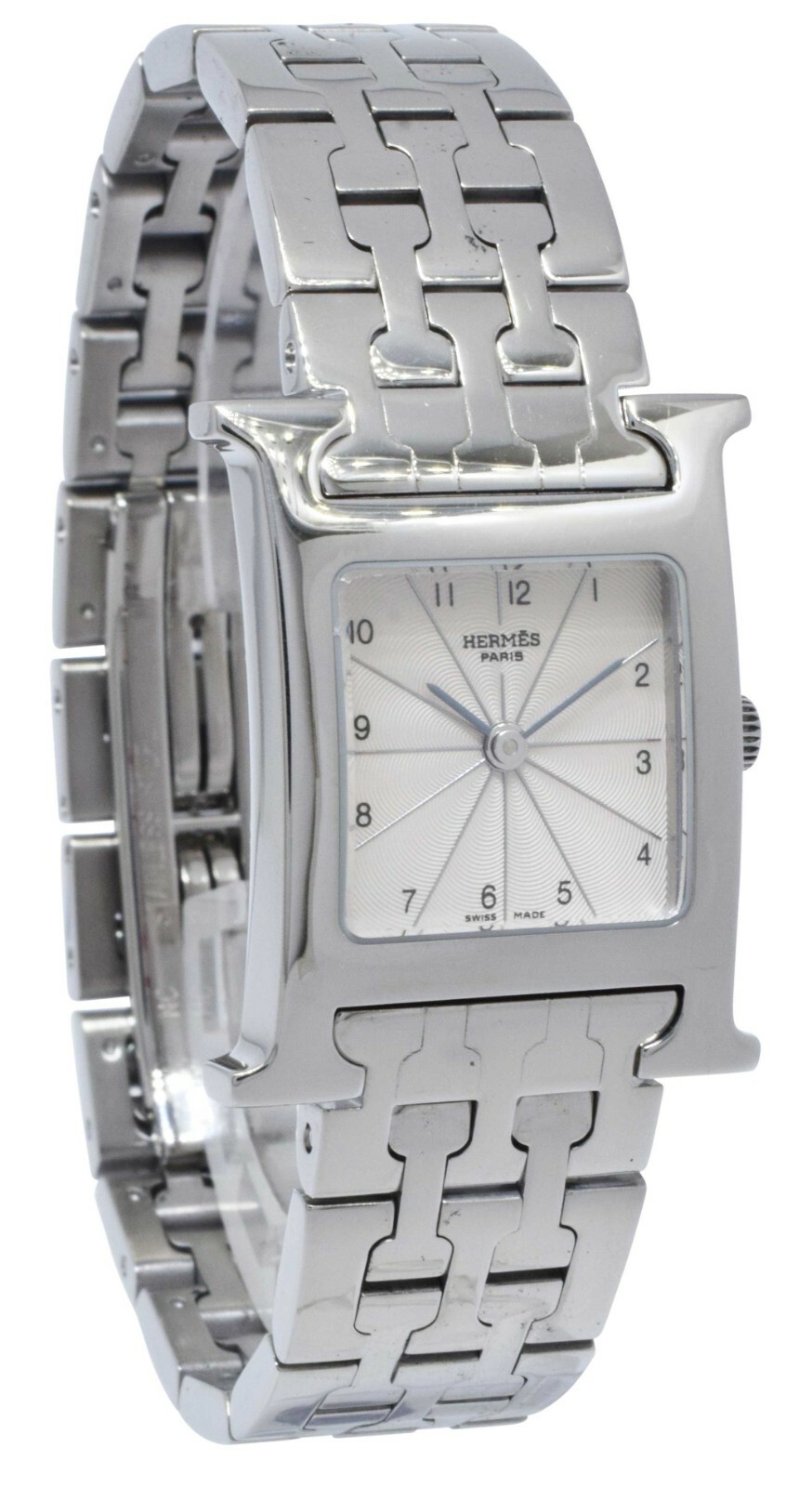 Hermes H Stainless Steel Silver Dial Ladies 21mm Quartz Watch HH1.210