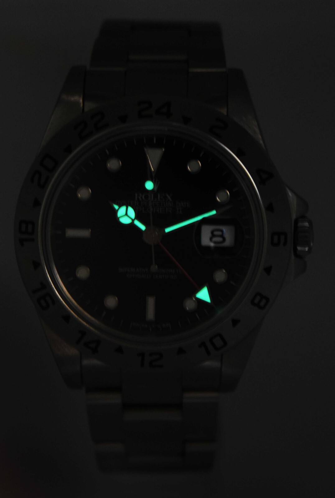 Rolex Explorer II GMT Steel Black Dial Mens 40mm Automatic Watch W 16570
