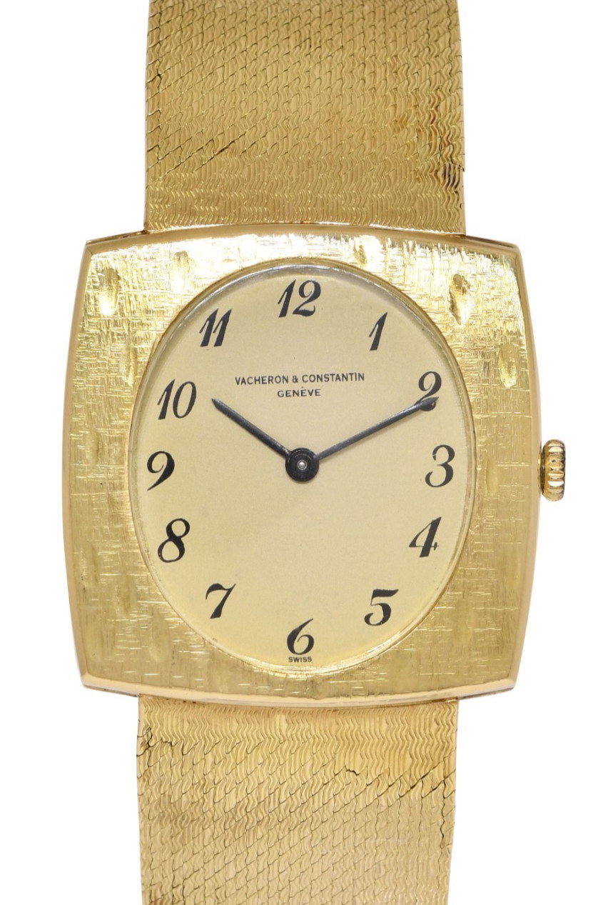 Vacheron Constantin Vintage Mens 18k Gold  Bracelet Watch Mechanical 7395