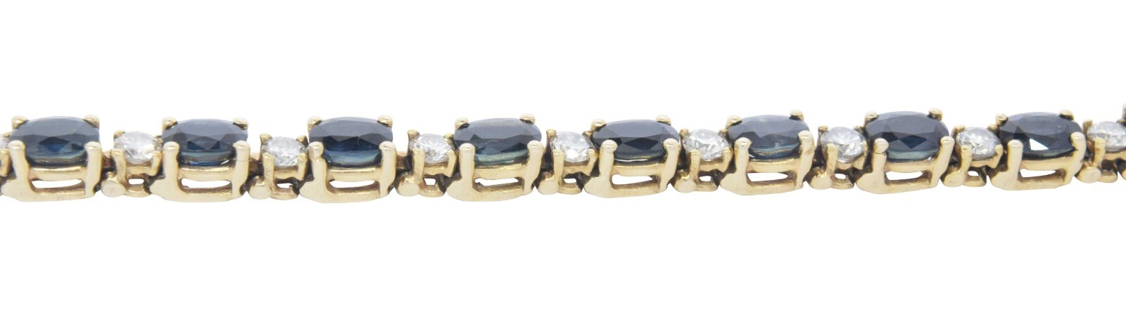 Ladies 14k Bracelet 1.40 CT Diamond 6.00 CT Sapphire