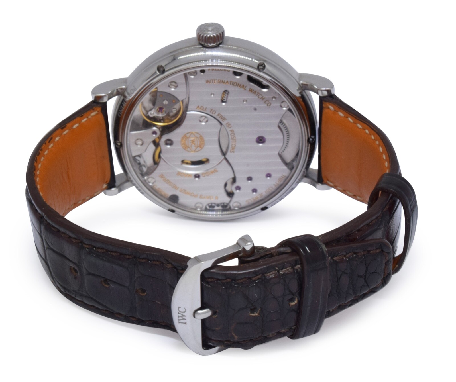 IWC Portofino 8 Days Steel Black Dial Mens 45mm Manual Watch B/P IW510102