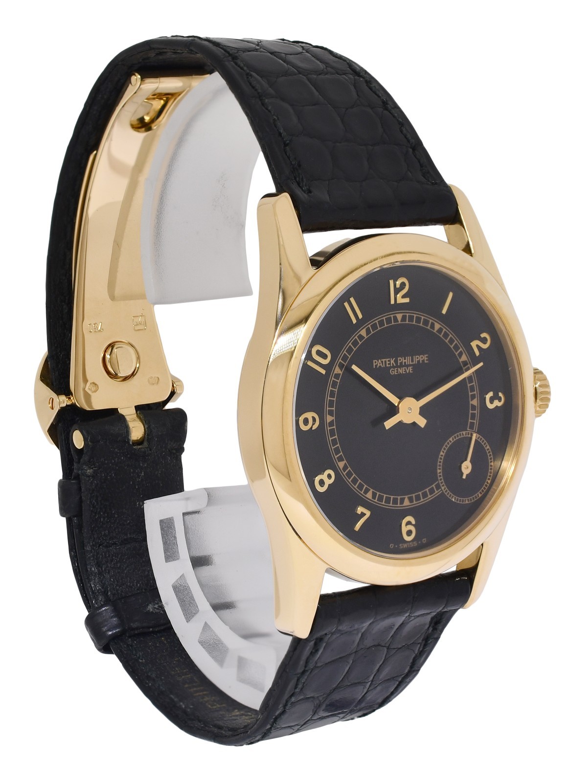 Patek Philippe 5000 Calatrava 18k Yellow Gold Black Dial 33mm Watch 5000J Patek Philippe 5000 Calatrava 18k Yellow Gold Black Dial 33mm Watch 5000J