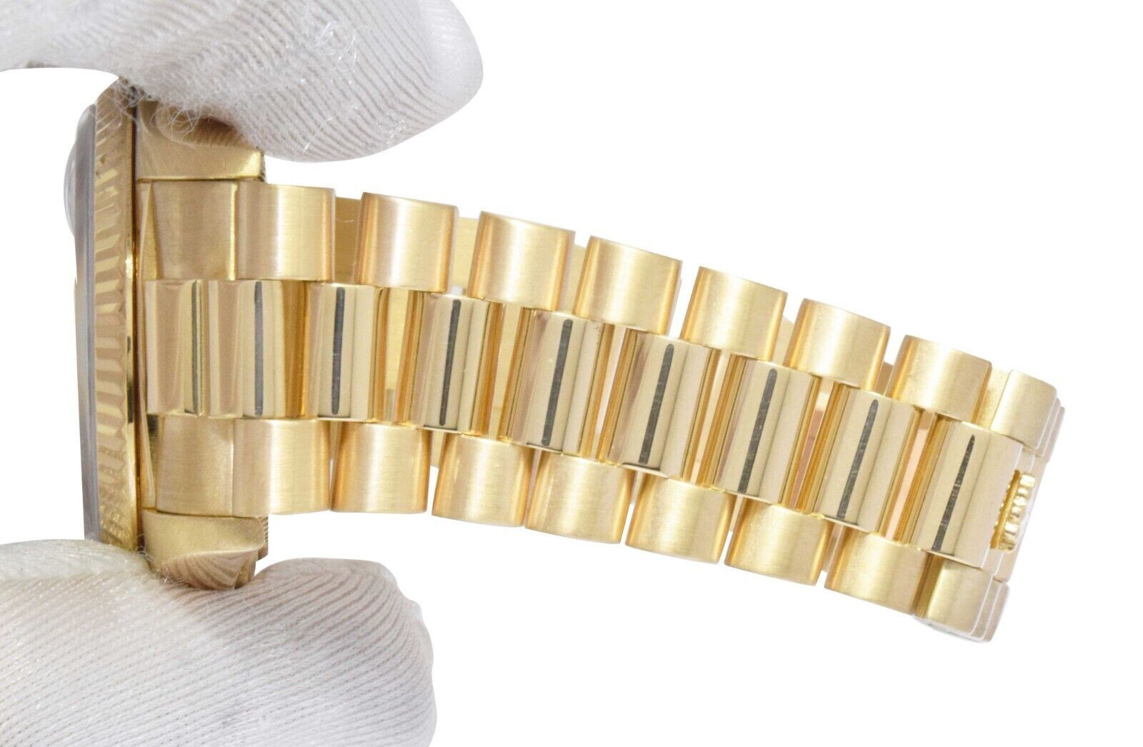 Rolex Day-Date President 18k Yellow Gold Blue Diamond Dial 36mm Watch '79 18038