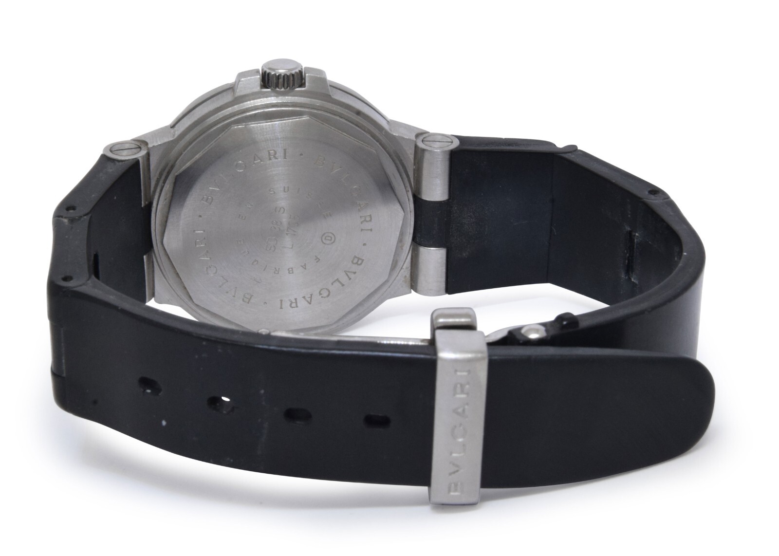Bvlgari Diagono Scuba Steel Black Dial Mens 38mm Automatic Watch SD38S