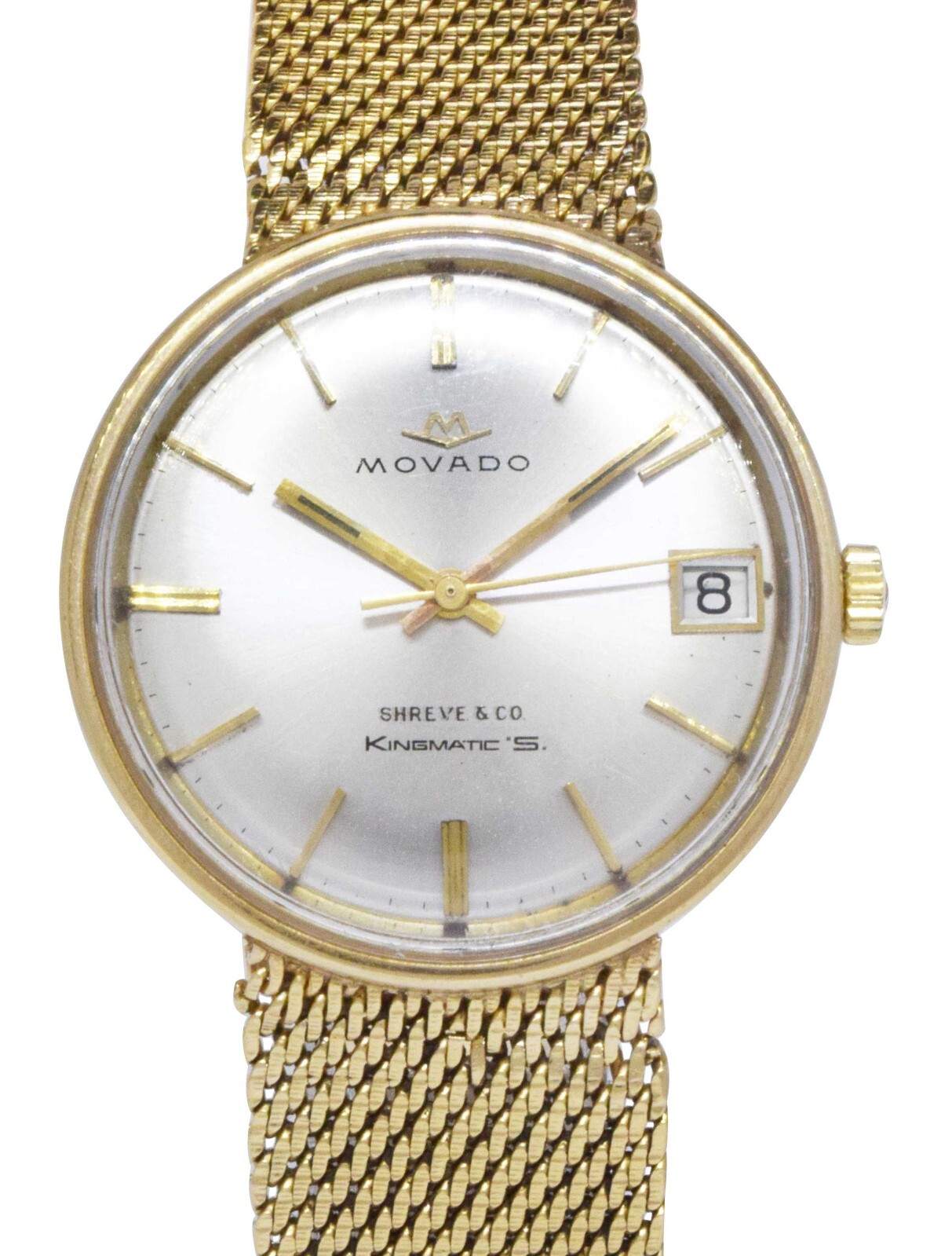 Movado Mens Vintage Kingmatic Sub-Sea 14k Yellow Gold Automatic Bracelet Watch