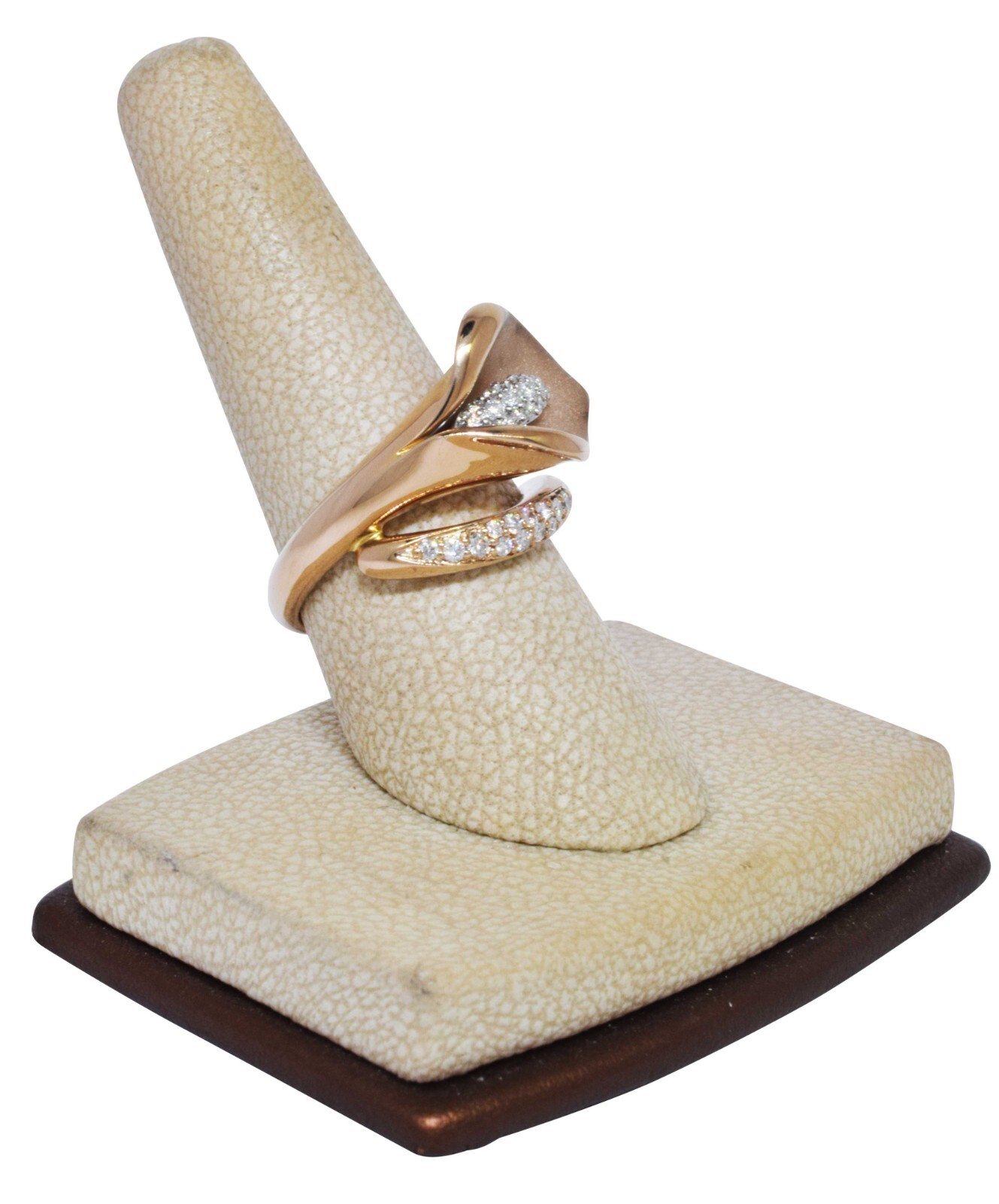 Sonia Bitton 18k Rose Gold 0.29ct Diamond Flower Ring Size 6.75