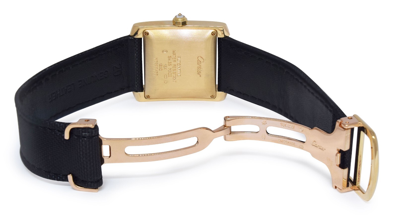Cartier Tank Francaise Large 18k Yellow Gold Diamond Watch 1840 WE101051