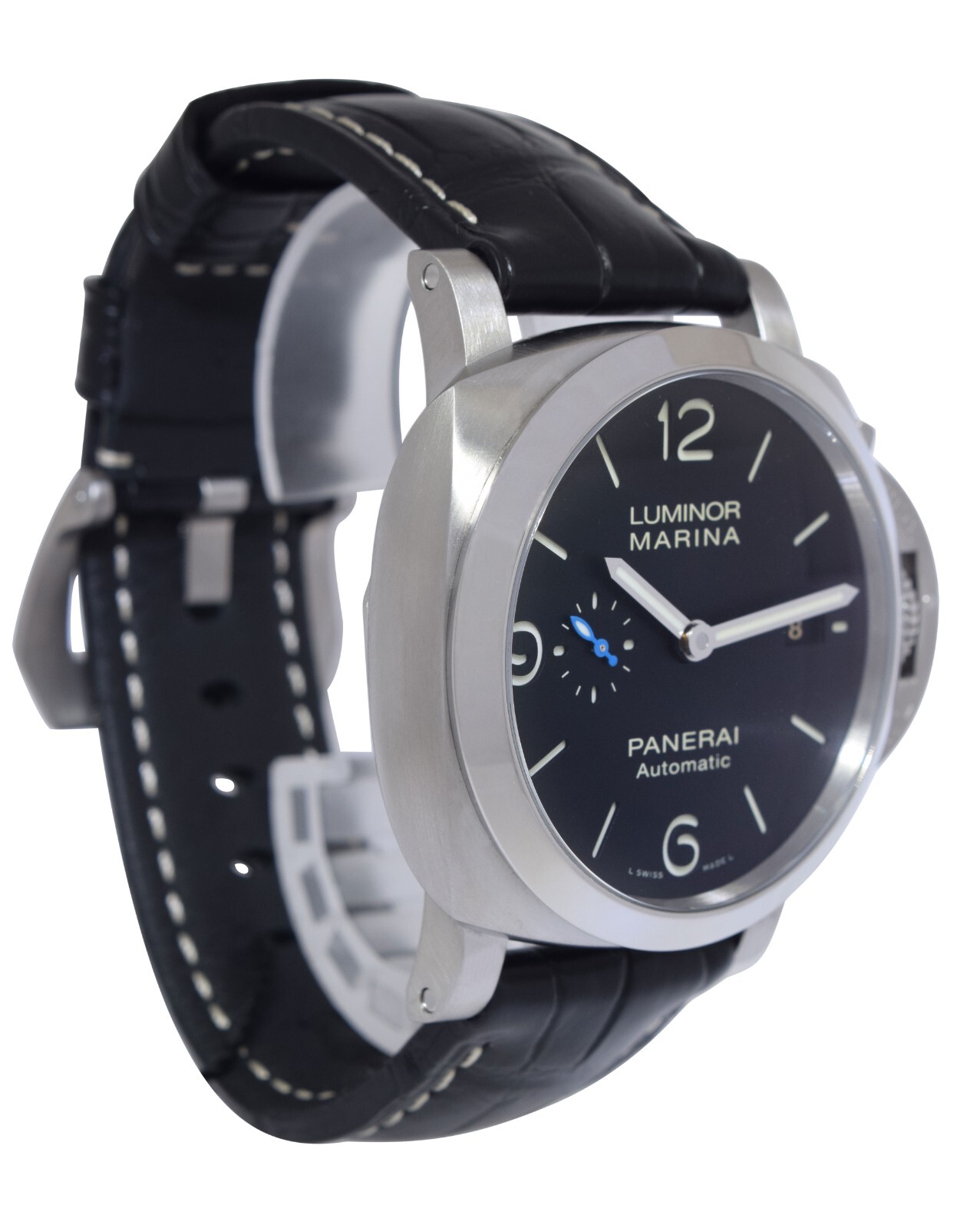 Panerai Luminor Marina PAM 1312 Steel Black Dial Mens 44mm Watch B/P PAM01312
