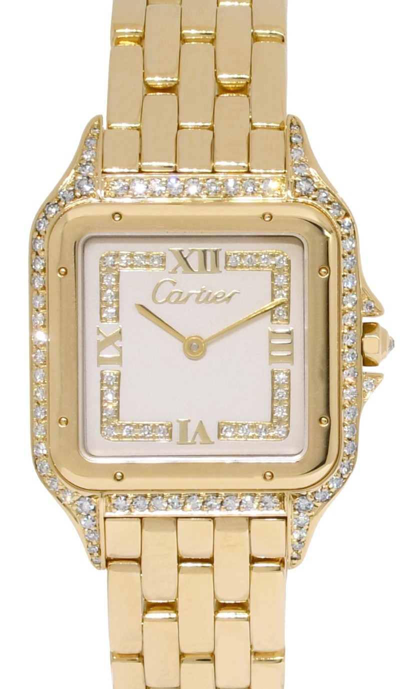 Cartier Panthere Large 18k Yellow Gold & Diamond Quartz Watch 883969