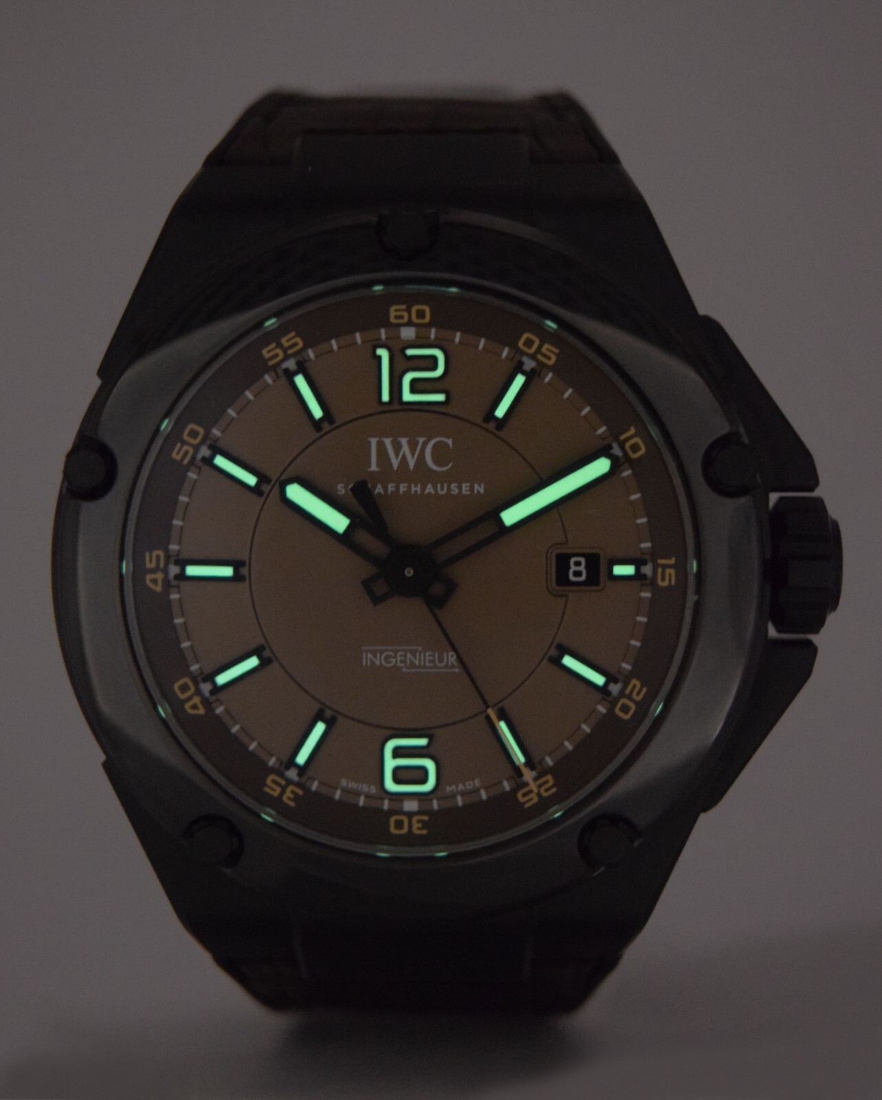 IWC Ingenieur AMG Black Series 3225 Ceramic Brown Dial Mens 46mm Watch IW322504