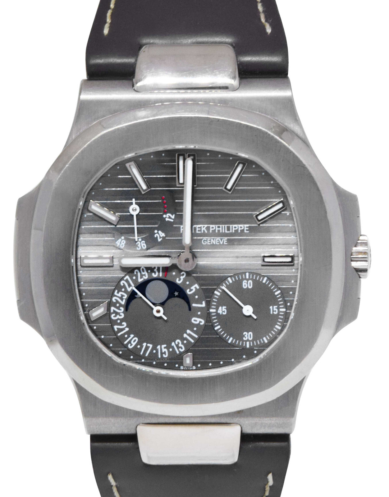 Patek Philippe 5712 Nautilus Complication 18k White Gold Watch B/P 5712G-001