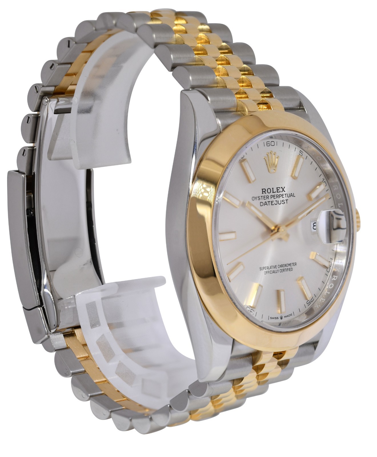 Rolex Datejust 41 18k Yellow Gold/Steel Silver Dial Jubilee Watch B/P '19 126303
