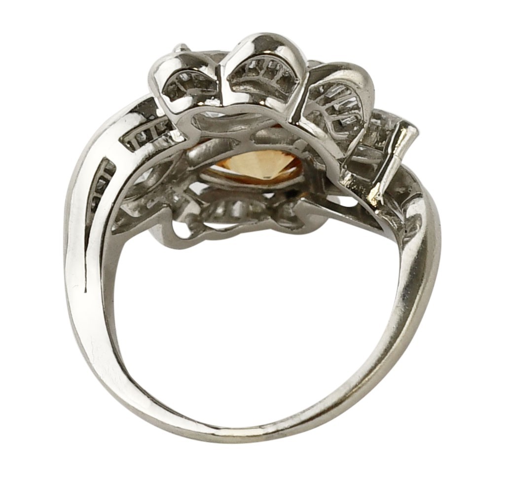 GIA 1.49 & 1.08 Carat Pear Brilliant Diamond Platinum Cocktail Ring size 6.25