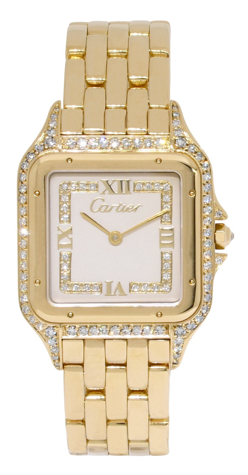 Cartier Panthere Large 18k Yellow Gold & Diamond Quartz Watch 883969