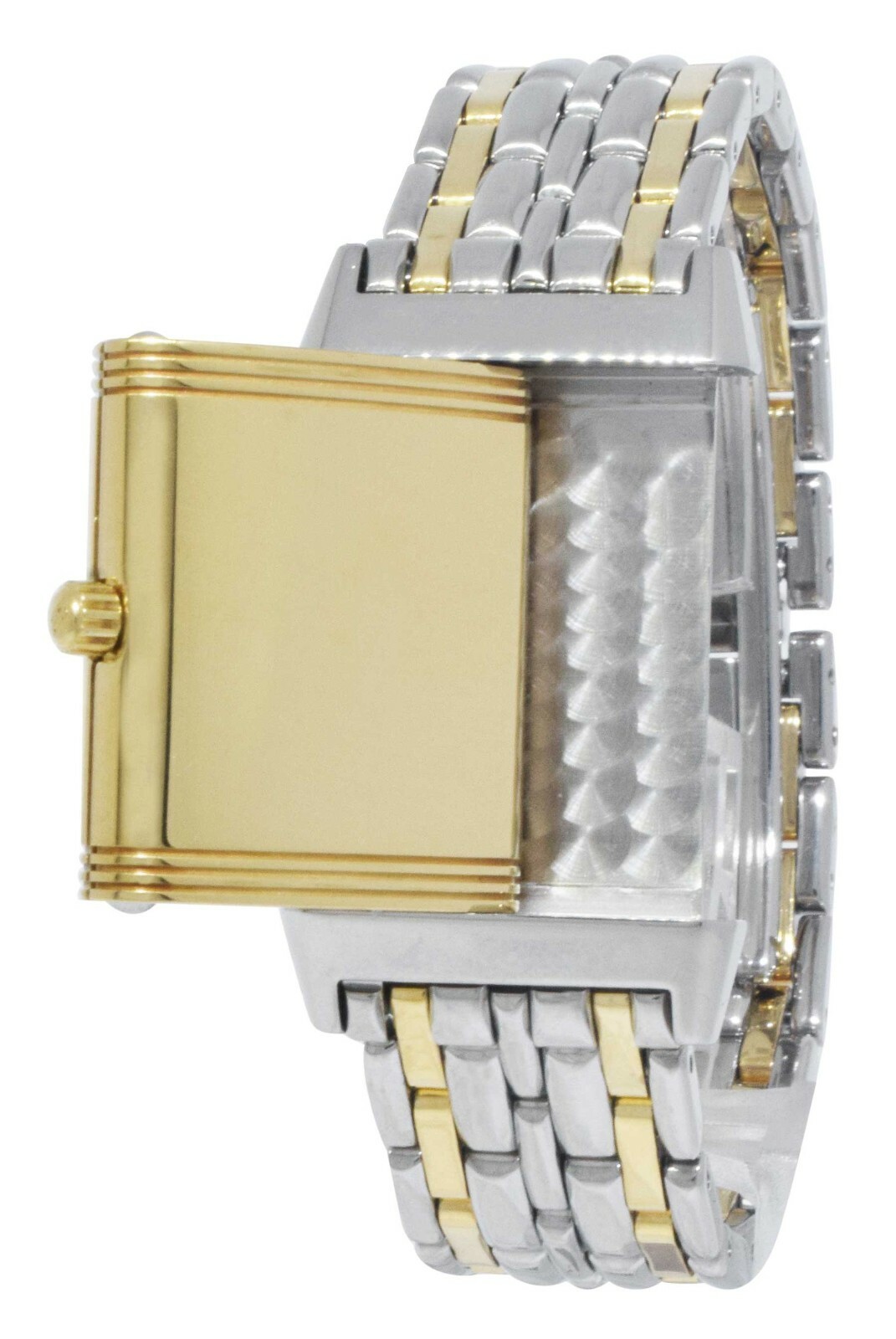 Jaeger LeCoultre Reverso 18k Yellow Gold/Steel Diamond Ladies Watch 260.5.08