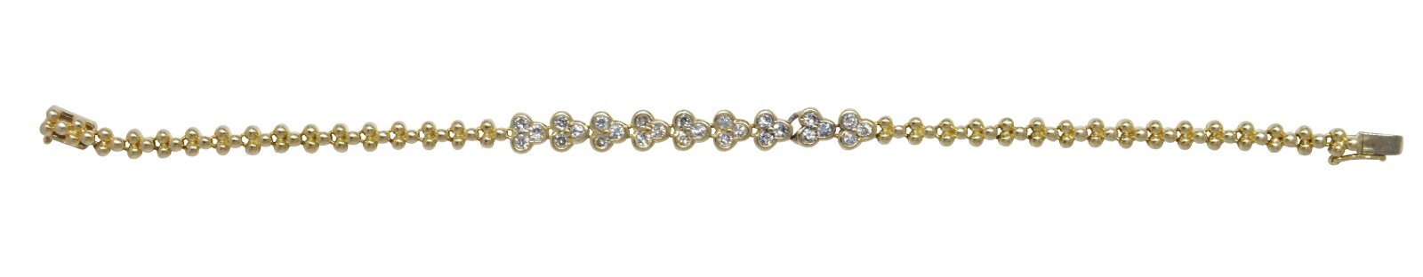 Ladies 18k Yellow Gold & 1.00 Carat Diamond Bracelet