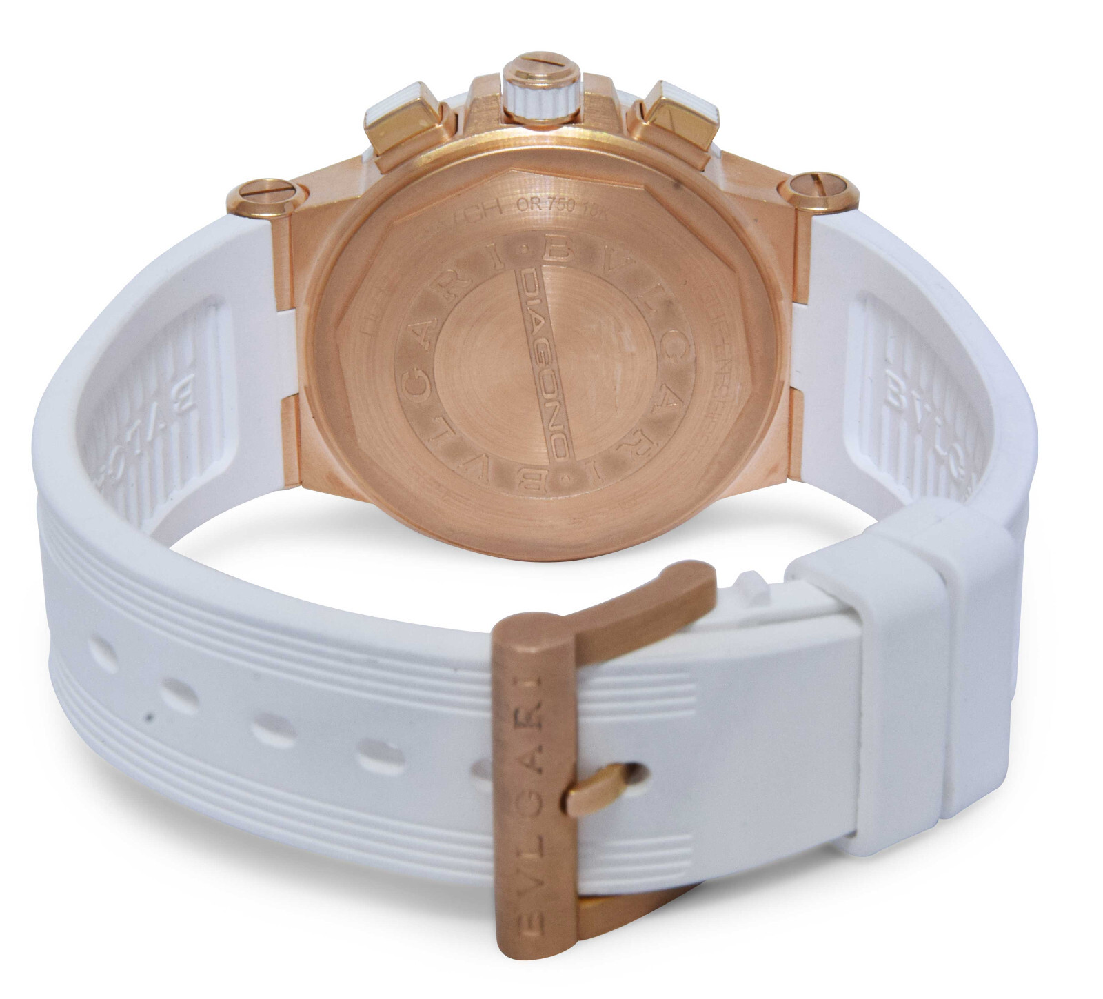 Bvlgari Diagono 18k Rose Gold & Diamond Ladies Automatic Watch B/P DGP35GVCH