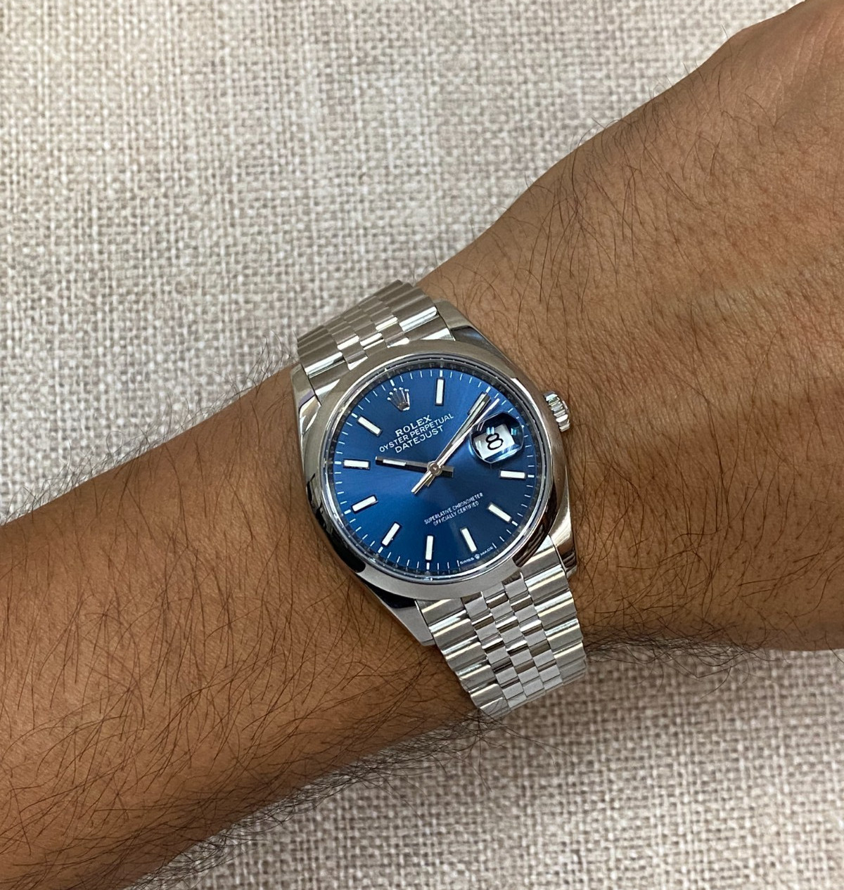 Rolex Datejust 36 Steel Blue Dial Jubilee Bracelet Mens Watch +Card '21 126200 Rolex Datejust 36 Steel Blue Dial Jubilee Bracelet Mens Watch +Card '21 126200