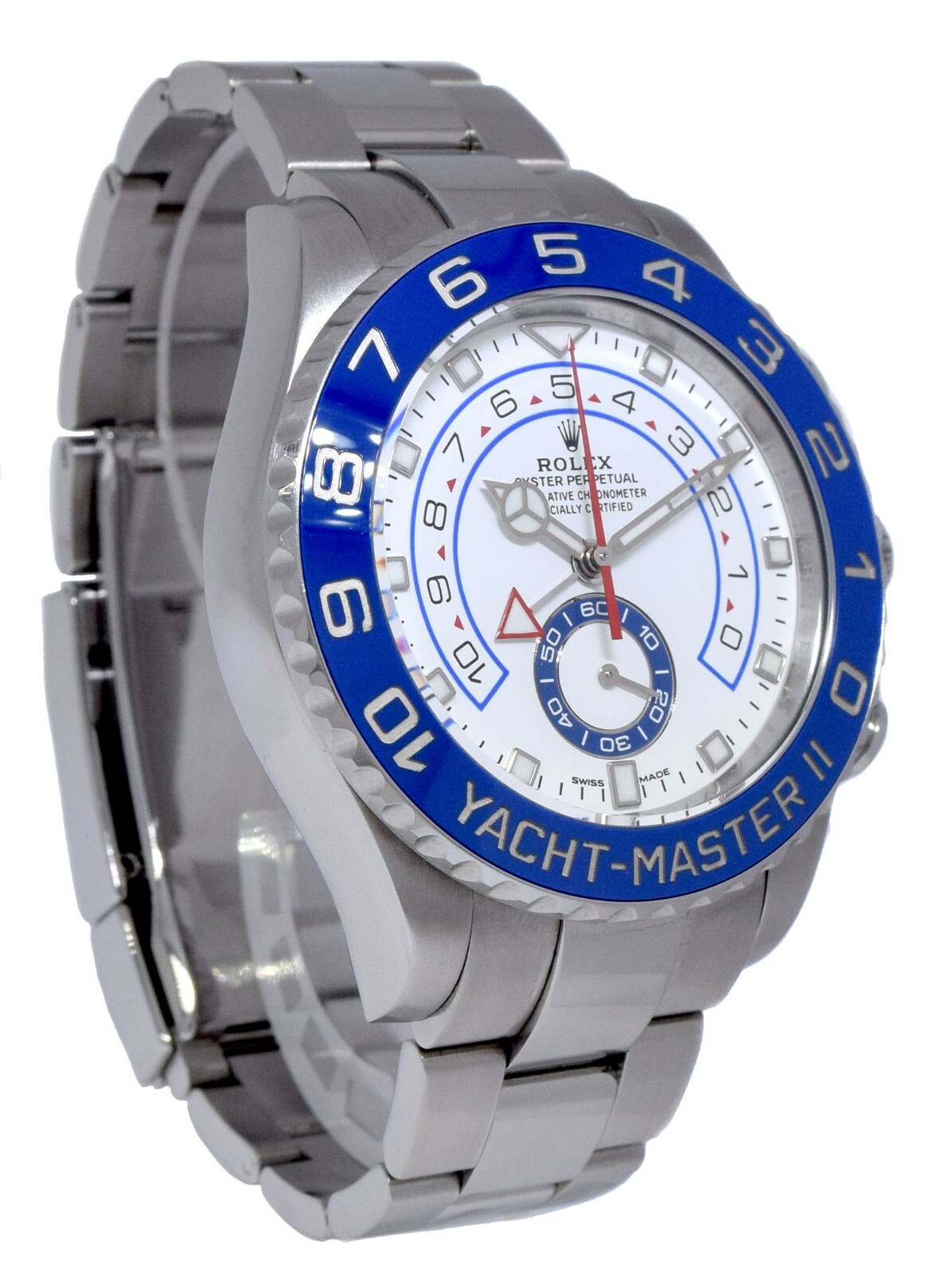 Rolex Yacht-Master II Steel Blue Ceramic Bezel Mens Watch  116680