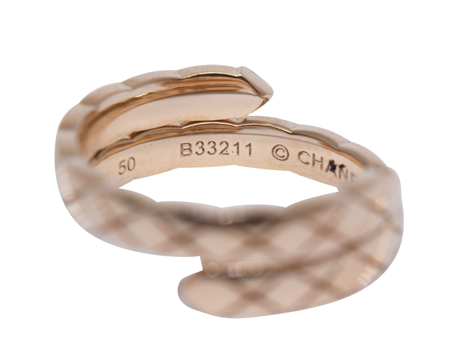Chanel Coco Crush Toi Et Moi Small 18k Rose Gold & Diamond Ring Sz 50 B/P J11969