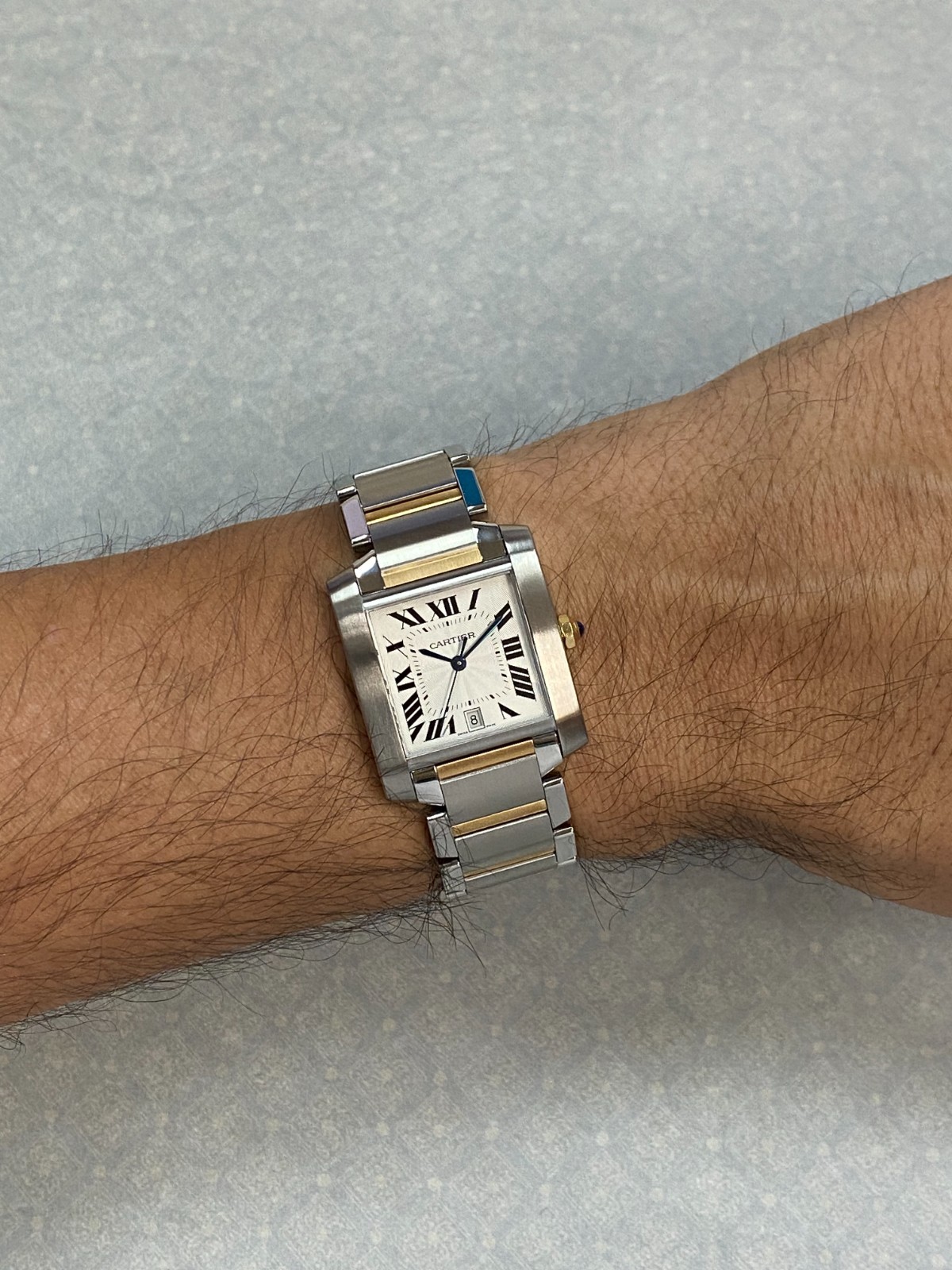 Cartier Tank Francaise Large 18k Yellow Gold/Steel Automatic Watch 2302