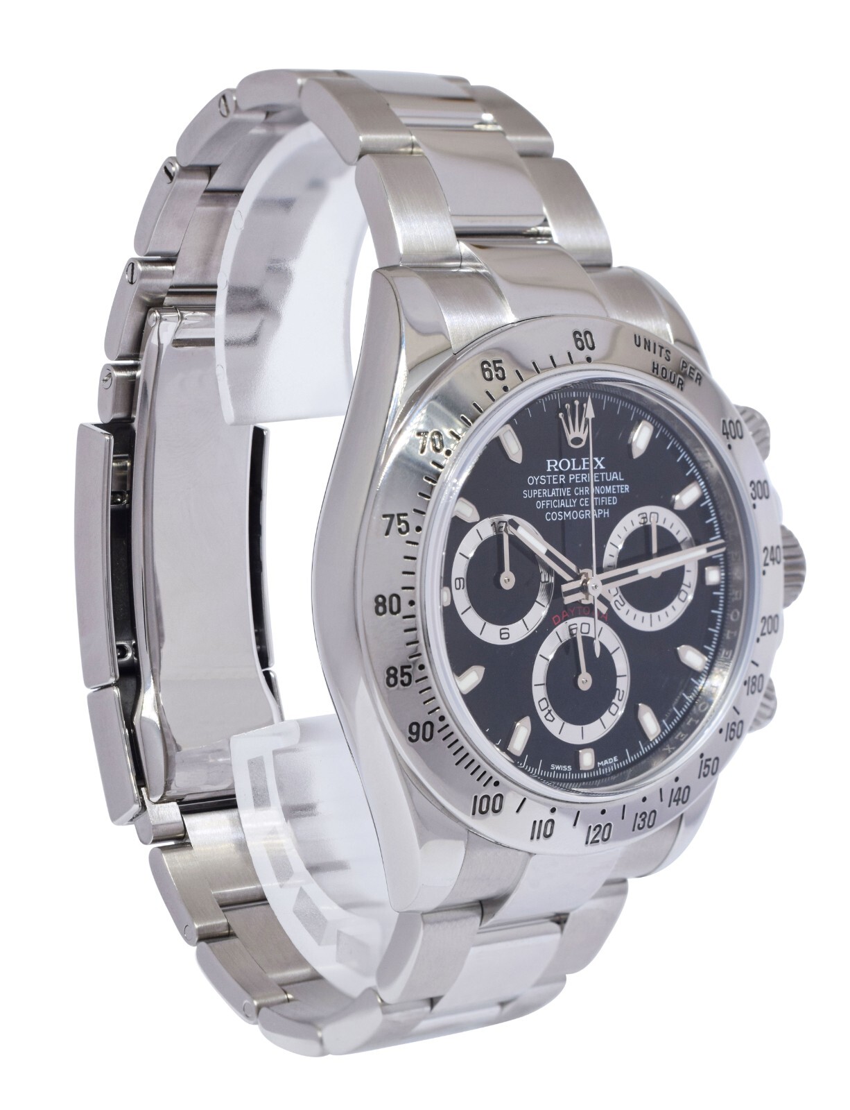 Rolex Daytona Chronograph Steel Black Dial Mens 40mm Watch Scrambled '12+ 116520