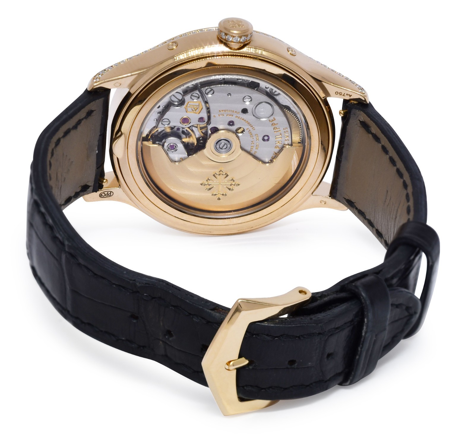 Patek Philippe Annual Calendar 18k Rose Gold Diamond 38mm Watch B/P 4947R