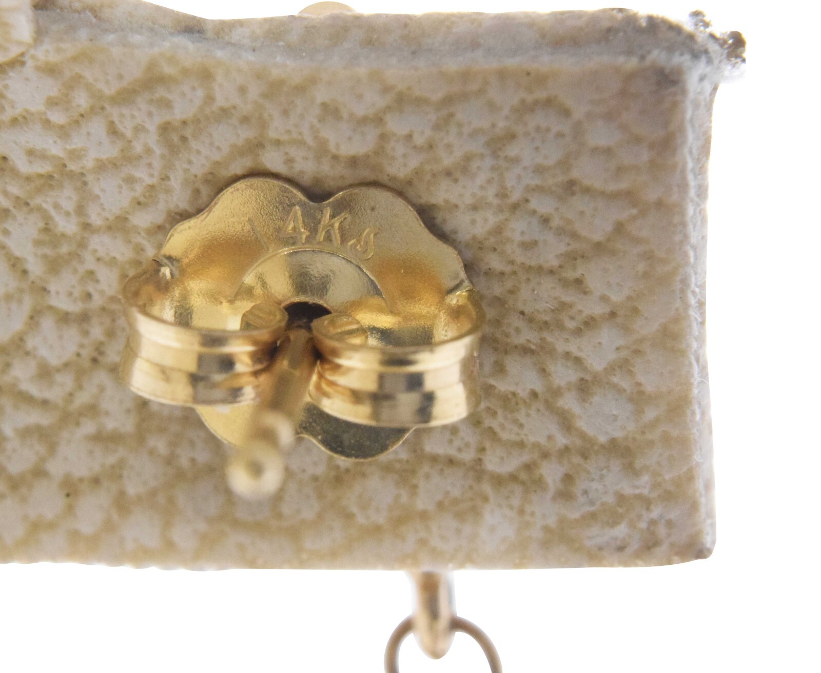 0.28 Carat Diamond & Crystal 14k Yellow Gold Earrings