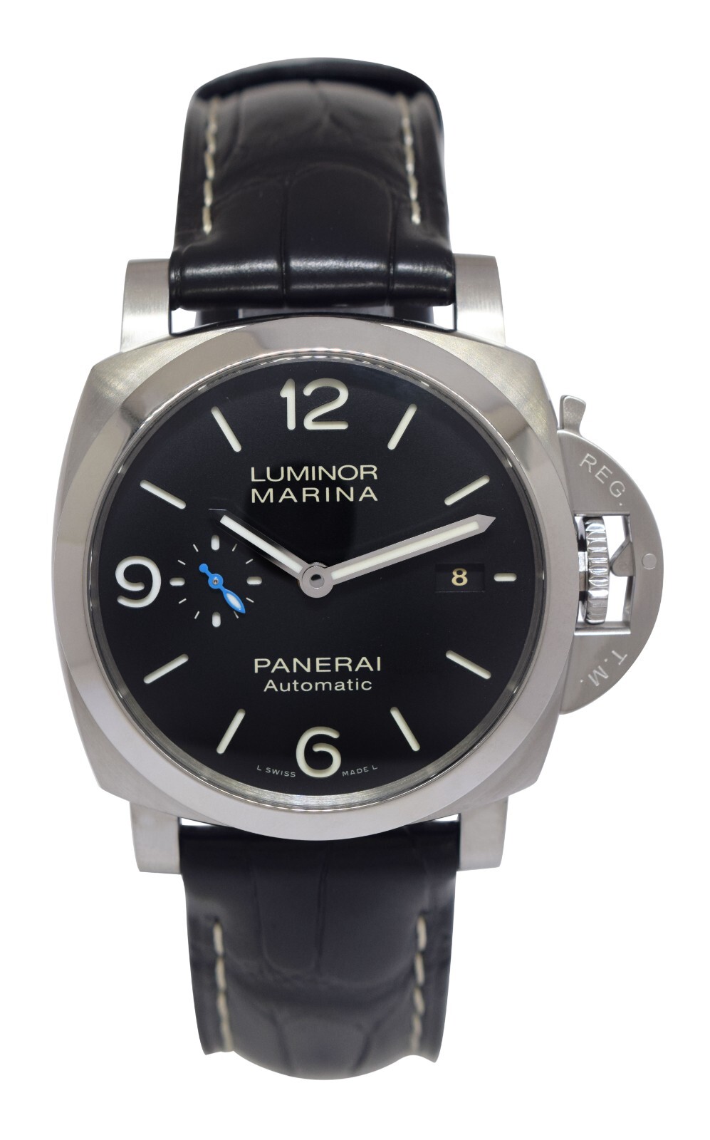 Panerai Luminor Marina PAM 1312 Steel Black Dial Mens 44mm Watch B/P PAM01312