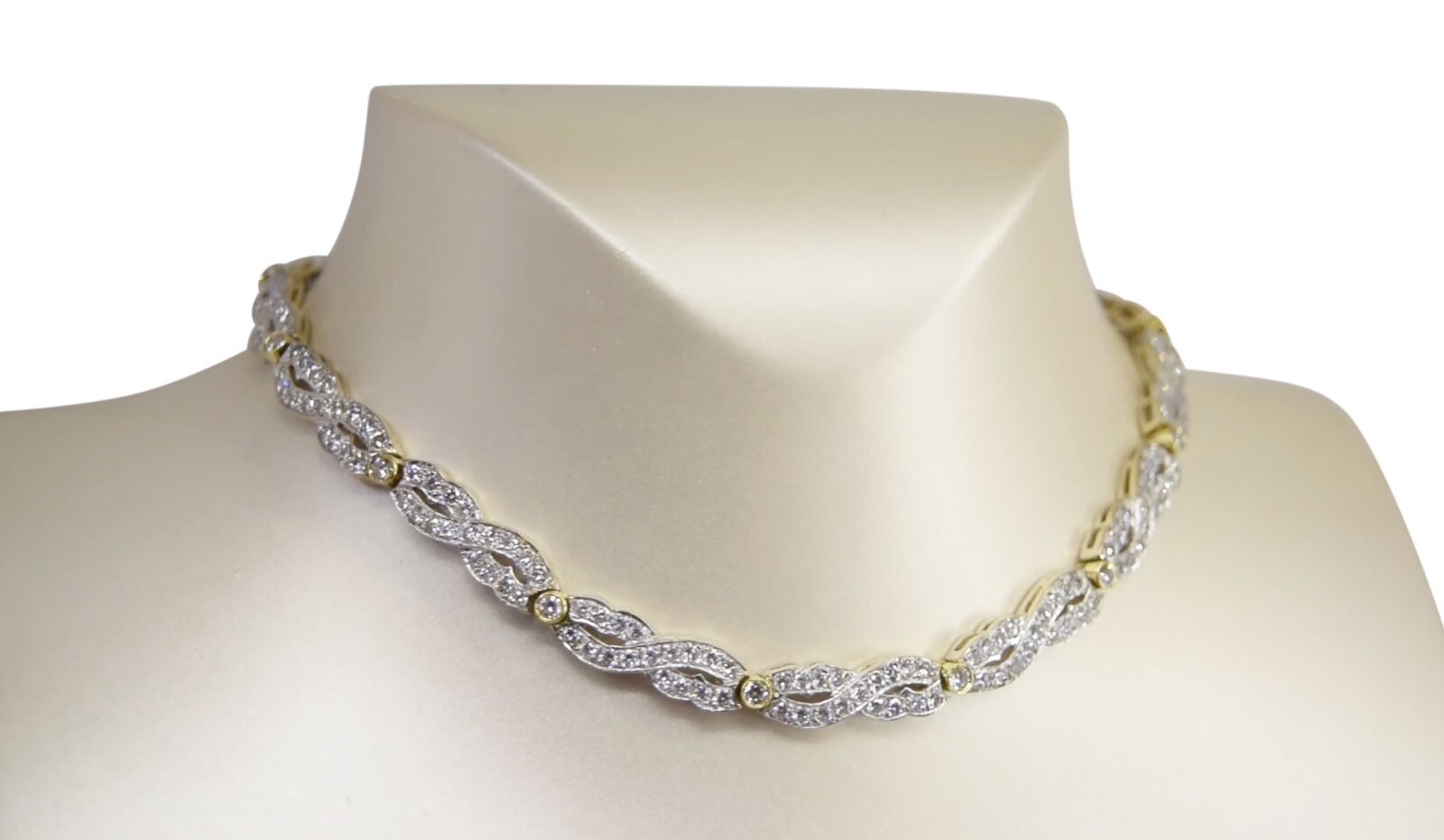 Namdar Infinity 15.00 ct Diamond 18k Yellow Gold Choker Necklace 14"