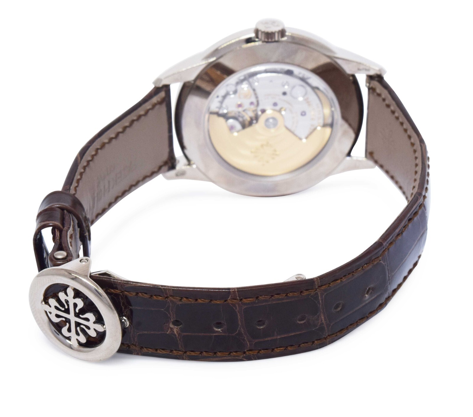 Patek Philippe Perpetual Calendar White Gold Mens Rose Dial 40mm Watch B/P 5320g