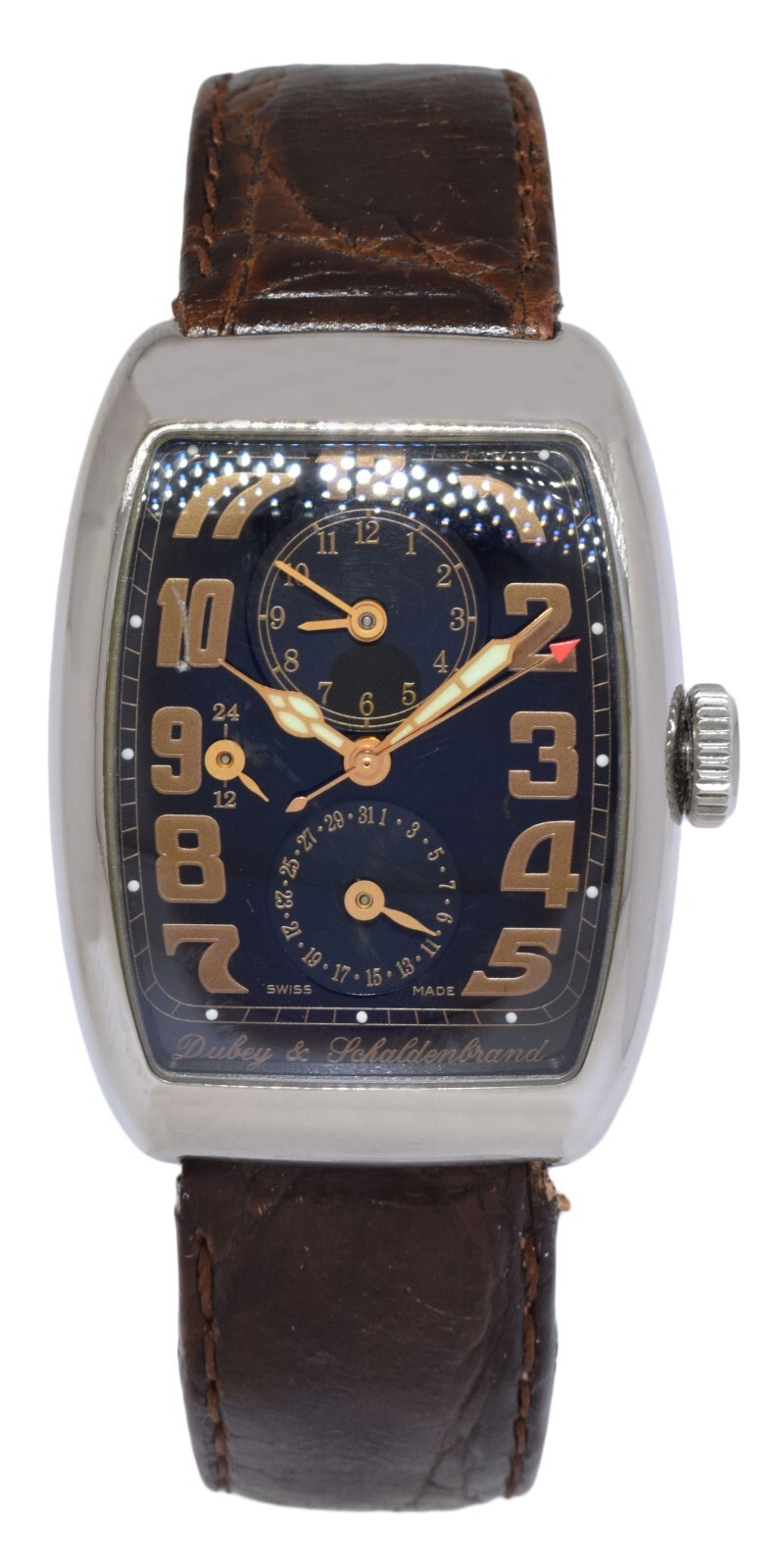Dubey & Schaldenbrand Aerodyn Duo Steel Automatic Mens Watch Box/Papers